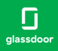 A green background with the word glassdoor in white.